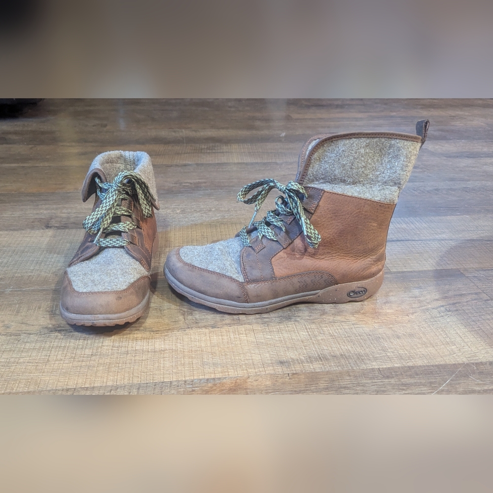 Chaco Brown and Gray Boots